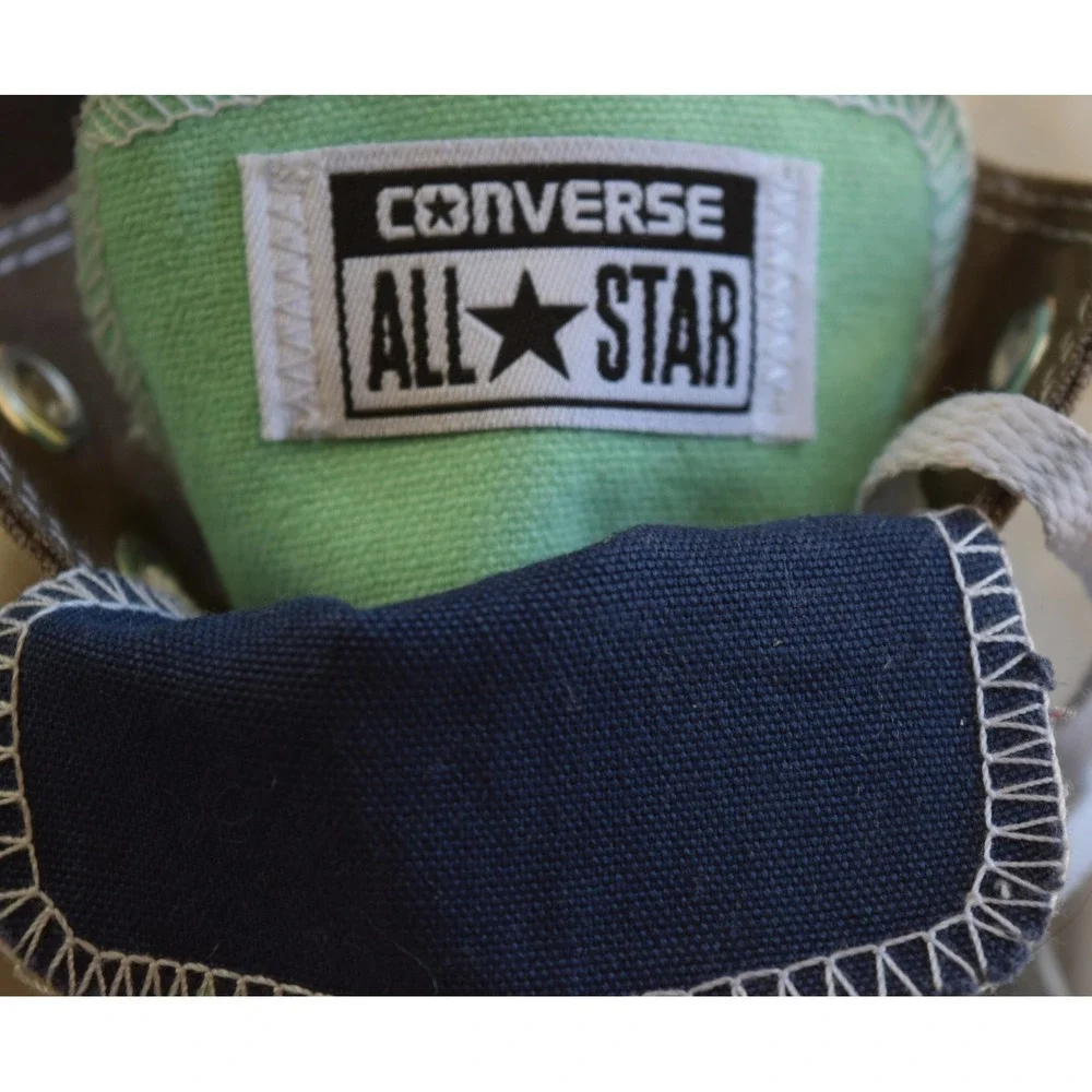 Converse Chuck Taylor All Star Unisex 9W/7M Grey Mint Low Top Double Tongue - Picture 7 of 10